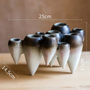 GobekUsa Abstract Tooth Ceramic Flower Pot Hanging Vase for Artistic Home Decor