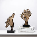 GobekUsa Horse Head Statue Resin Figurine Home Decor Sculpture