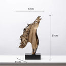 GobekUsa Horse Head Statue Resin Figurine Home Decor Sculpture