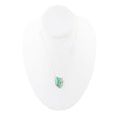 Abstract Blue Turquoise and Sterling Silver Pendant Necklace