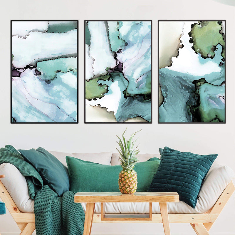 Abstract Verte Canvas