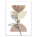 Modern abstract green & black botanical wall art set living room by Decorbites