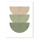 Modern abstract green & black botanical wall art set living room by Decorbites