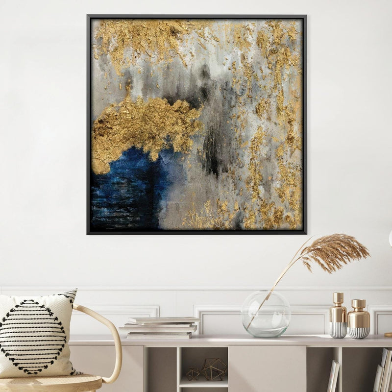 Abstract Waves of Gold Oil Painting