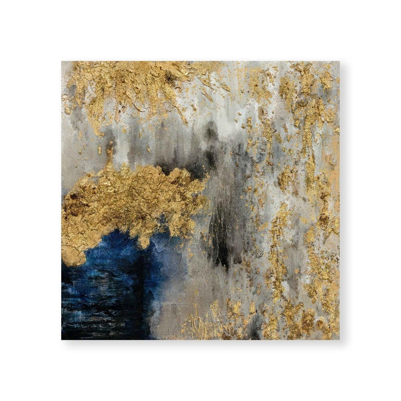 Abstract Waves of Gold Oil Painting