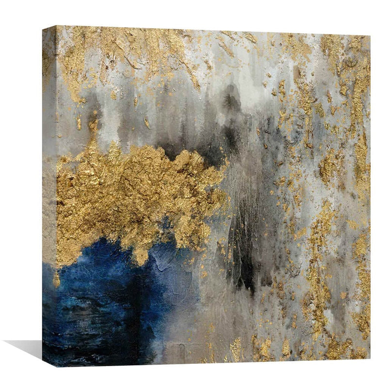 Abstract Waves of Gold Oil Painting