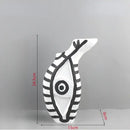 GobekUsa Abstract Geometric Eye Pattern Vase Resin Handicraft Room Decoration