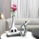 GobekUsa Abstract Geometric Eye Pattern Vase Resin Handicraft Room Decoration
