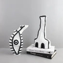 GobekUsa Abstract Geometric Eye Pattern Vase Resin Handicraft Room Decoration