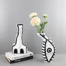 GobekUsa Abstract Geometric Eye Pattern Vase Resin Handicraft Room Decoration