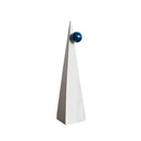 GobekUsa Geometric Triangle Blue Ball Ornament: Abstract Decorative Figurine