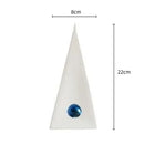GobekUsa Geometric Triangle Blue Ball Ornament: Abstract Decorative Figurine