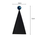 GobekUsa Geometric Triangle Blue Ball Ornament: Abstract Decorative Figurine