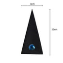 GobekUsa Geometric Triangle Blue Ball Ornament: Abstract Decorative Figurine