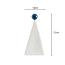 GobekUsa Geometric Triangle Blue Ball Ornament: Abstract Decorative Figurine
