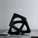GobekUsa Geometric Cross Square Ring Sculpture White - Home Decor Ornament