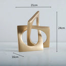 GobekUsa Geometric Cross Square Ring Sculpture White - Home Decor Ornament