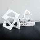 GobekUsa Geometric Cross Square Ring Sculpture White - Home Decor Ornament