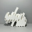 GobekUsa Geometric Ceramics Flower Arrangement Sculpture Square Pipe Irregular Decor