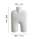 GobekUsa Geometric Ceramic Vase | Irregular Ornaments | Room Decoration Accessories