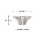 GobekUsa Geometric Fold Ceramic Vase: Abstract Handicraft Sculpture for Home Decoration