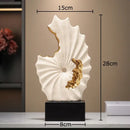 GobekUsa Gilded Ceramic Landscape Feng Shui Desk Ornament: Abstract Room Decor & Aesthetics