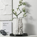 GobekUsa Abstract Irregular Trunk Fold Ceramic Vase for Home Decor
