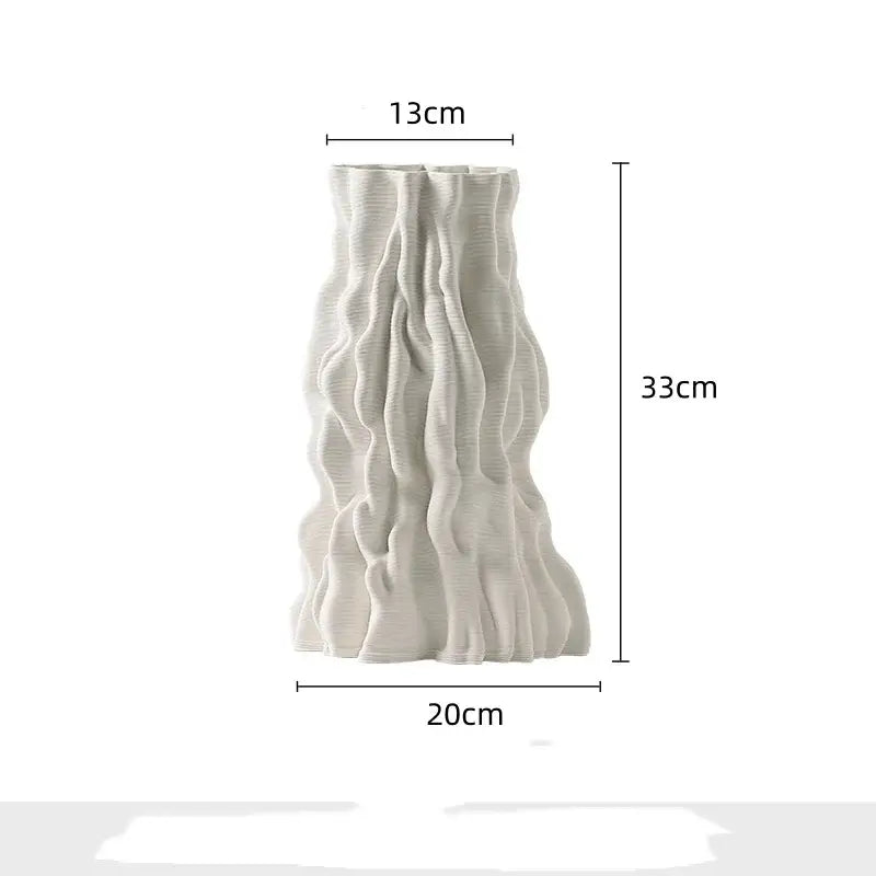 GobekUsa Abstract Irregular Trunk Fold Ceramic Vase for Home Decor, photo 8 of 8