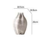 GobekUsa Dot Pattern Ceramic Vase: Handmade Abstract Geometric Home Decoration