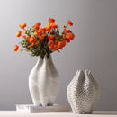 GobekUsa Dot Pattern Ceramic Vase: Handmade Abstract Geometric Home Decoration