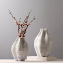GobekUsa Dot Pattern Ceramic Vase: Handmade Abstract Geometric Home Decoration