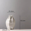 GobekUsa Dot Pattern Ceramic Vase: Handmade Abstract Geometric Home Decoration