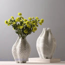 GobekUsa Dot Pattern Ceramic Vase: Handmade Abstract Geometric Home Decoration