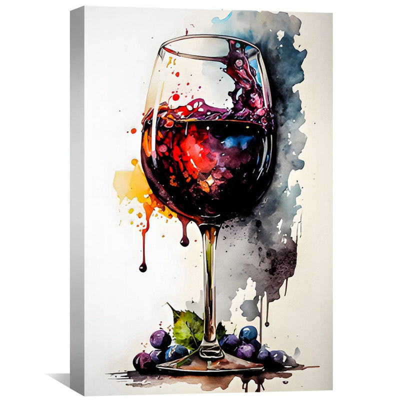 Abstract Wine Glass Canvas