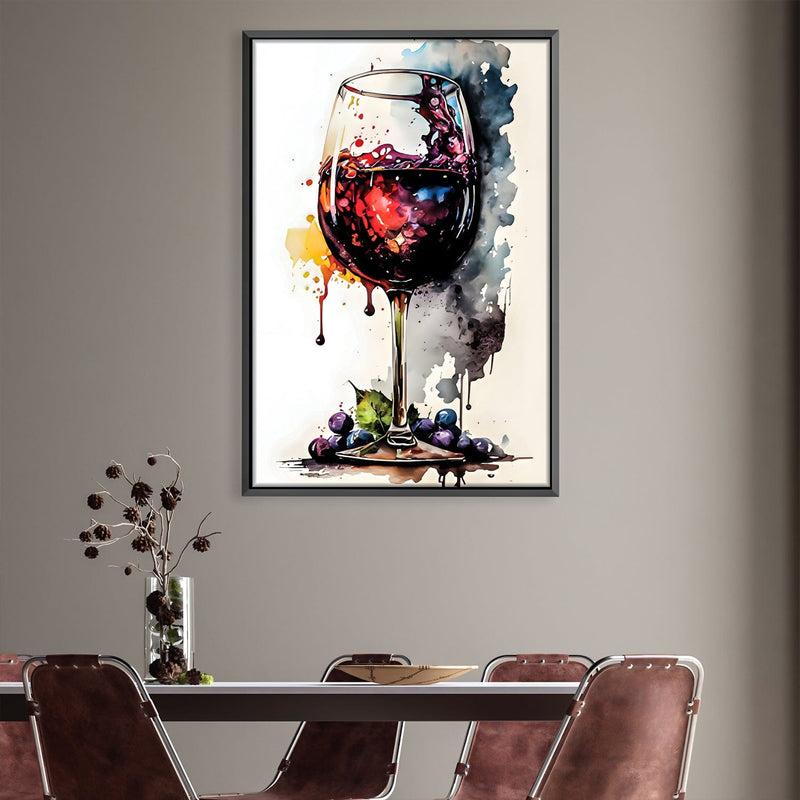 Abstract Wine Glass Canvas