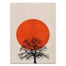 Abstract winter landscape canvas print living room wall art