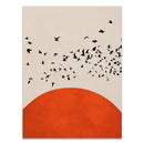 Abstract winter landscape canvas print living room wall art