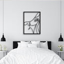 Abstract Woman With Hat Metal Decor