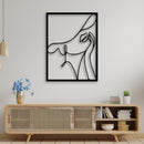 Abstract Woman With Hat Metal Decor