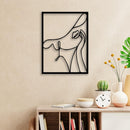 Abstract Woman With Hat Metal Decor