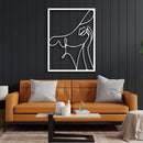 Abstract Woman With Hat Metal Decor