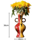 GobekUsa Ceramic Vase Plant Pots: Creative Floral Arrangement Ornaments for Aesthetic Room Decor