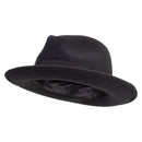 Men's Wide Ribbon Band Fedora Hat