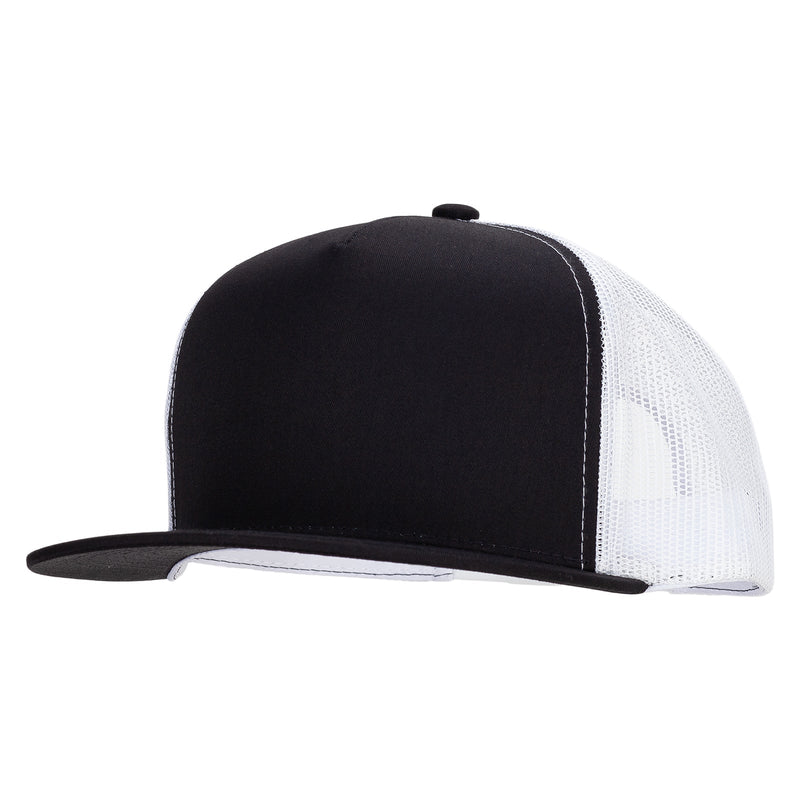Big Size 5 Panels Mesh Flat Bill Snapback