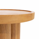 Round Solid Wood End Table