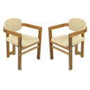 Outdoor Accent Armchairs For Patio (Set of 2) - Natural / Teak