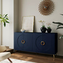 Modern Lacquered 4 Door Wooden Cabinet Sideboard Buffet Server Cabinet Storage Cabinet, For Living Room, Entryway, Hallway, Office, Kitchen And Dining Room by HouseOfZazla