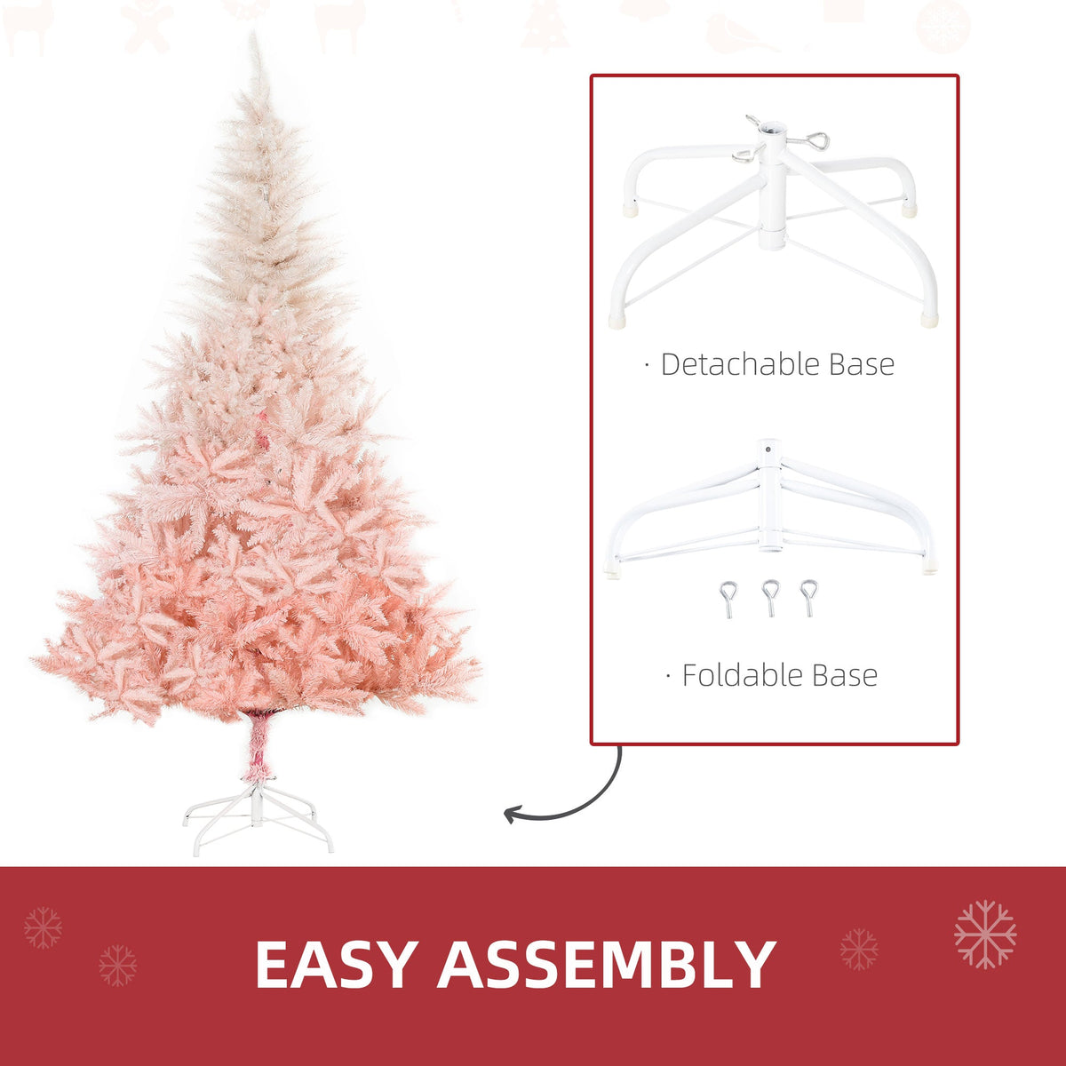 HOMCOM 6ft Unlit Spruce Artificial Christmas Tree, photo 5 of 10