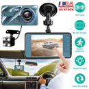 720P Dual Dash Cam Car Camera Recorder Looping Recording Car DVR Driving Vehicle Recorder with Motion Detection Light