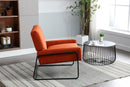 Accent Chair - Modern Industrial Slant Armchair with Metal Frame - Premium High Density Soft Single chair for Living Room Bedroom